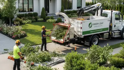 Professional shrub removal service clearing overgrown bushes in Worcester, MA yard