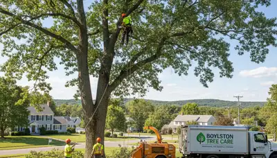 Professional tree removal service in Worcester MA by local certified arborists