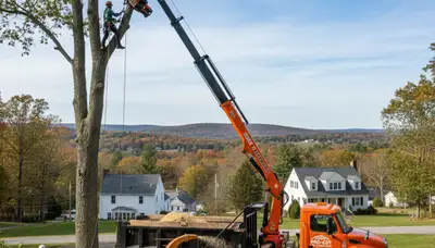 Professional tree removal service in Worcester MA by certified arborists