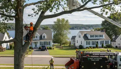 Professional tree removal service in Worcester MA by certified arborists