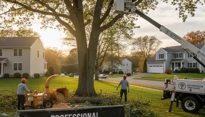 Professional tree removal service in Worcester MA by certified arborists